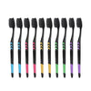 10pcs Toothbrush Soft Bristle Adult Bamboo Charcoal Household Fine Wool Antibacterial Men and Women Family Dental Oral Care