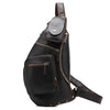 Factory direct buddy retro crazy horse skin handmade large capacity men's Messenger bag chest bag leather shoulder bag