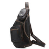 Factory direct buddy retro crazy horse skin handmade large capacity men's Messenger bag chest bag leather shoulder bag