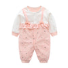 Baby suede spring and autumn cotton A category spring female baby clothes 8 male 7 haha two months 6 months romper