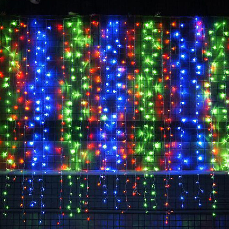 LED curtain lamp ice waterfall lamp full star girl heart room romantic wedding bar holiday decoration light string