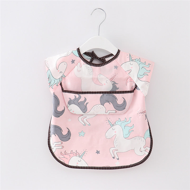 Children's hood baby waterproof saliva eats shoes, men and women, summer children, painting, feeding rice