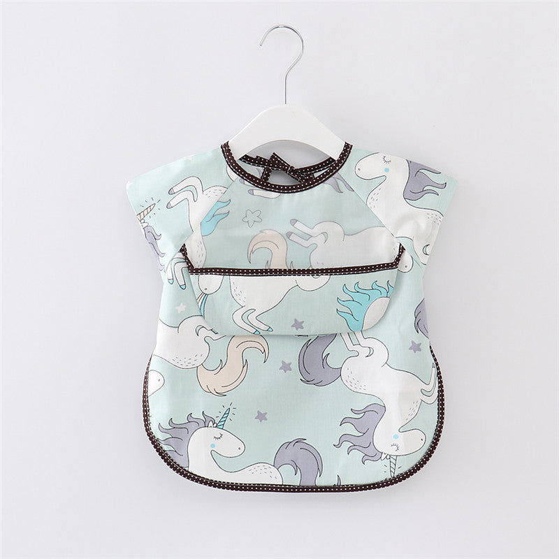 Children's hood baby waterproof saliva eats shoes, men and women, summer children, painting, feeding rice