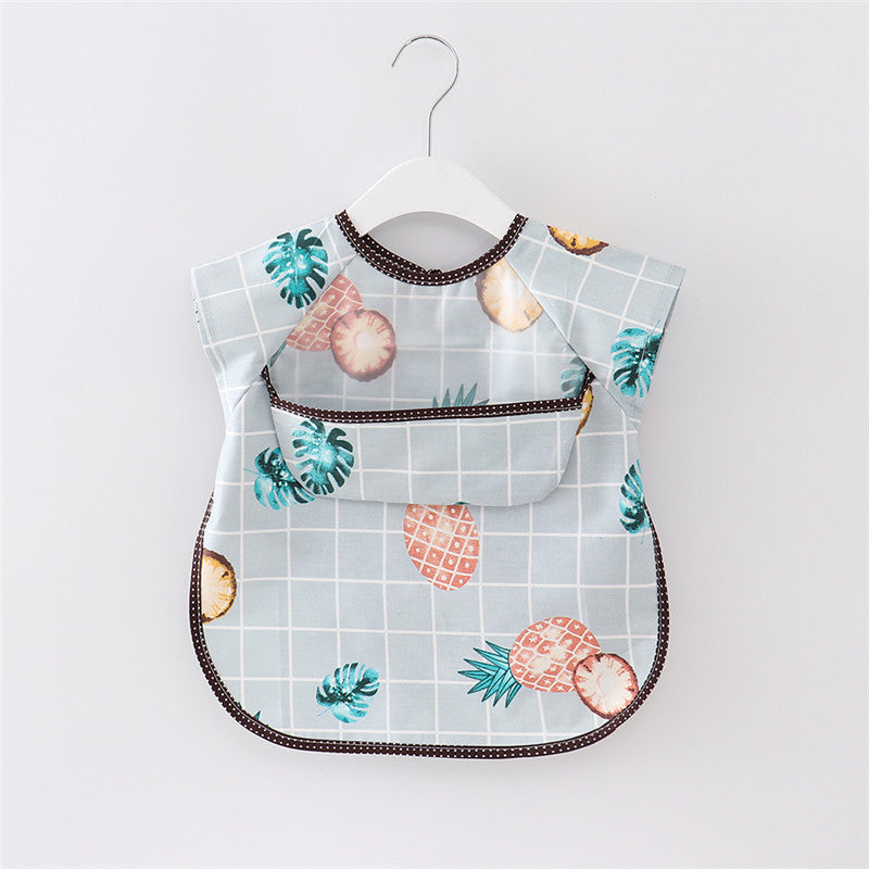 Children's hood baby waterproof saliva eats shoes, men and women, summer children, painting, feeding rice