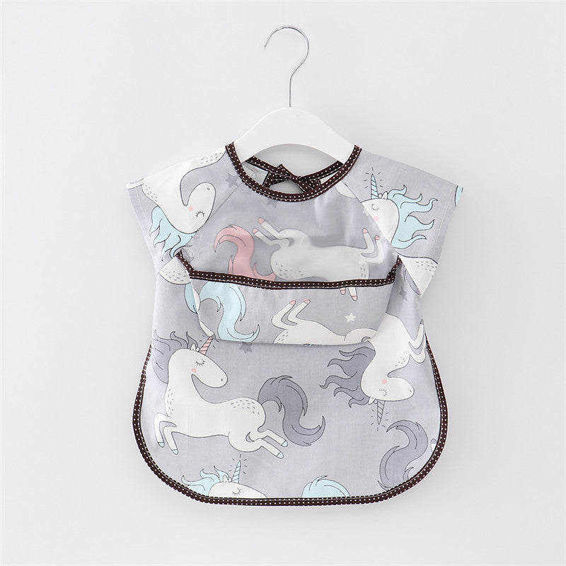 Children's hood baby waterproof saliva eats shoes, men and women, summer children, painting, feeding rice