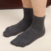 Five finger sock men's cotton business Chinese stockings casual solid color sweat-absorbent warm men's socks part toe sock factory direct sales