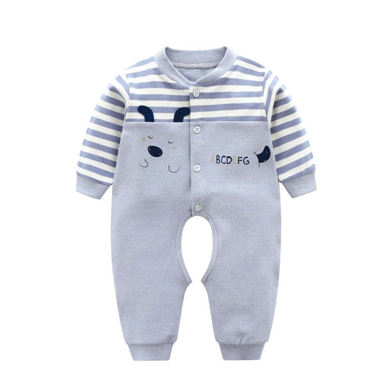 Baby suede spring and autumn cotton A category spring female baby clothes 8 male 7 haha two months 6 months romper