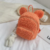 Winter super cute cute children rabbit ear backpack baby bear bag plush toys girls kindergarten bag