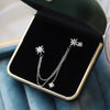 S925 flush sterling silver Japan and South Korea INS sweet temperament diamond snowflake long super immortal current star sun ear