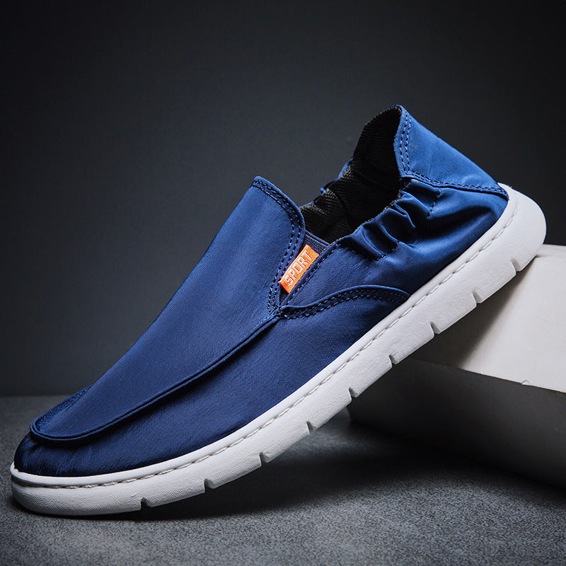 2021 new men's shoes, one foot, old Beijing cloth shoes, foot lazy shoes men's casual umbrella cloth breathable shoes