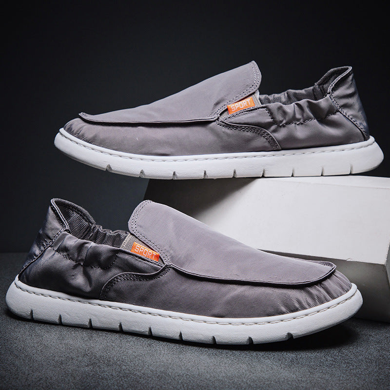 2021 new men's shoes, one foot, old Beijing cloth shoes, foot lazy shoes men's casual umbrella cloth breathable shoes