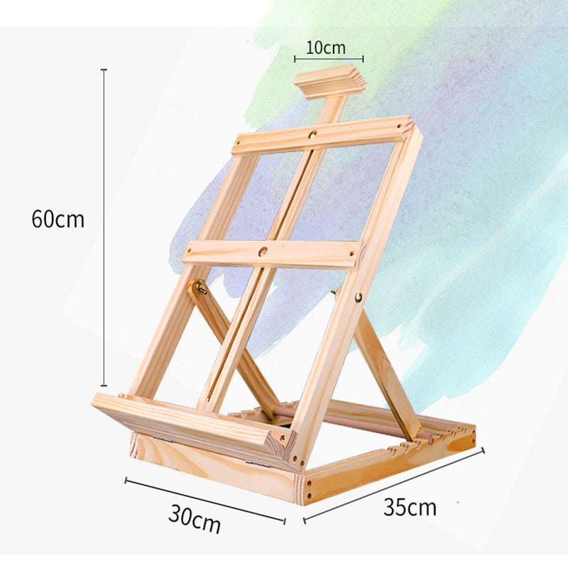 Desktop desktop solid wood studios mobile phone bracket beginner children's painting adult training painting oil pine drawing frame