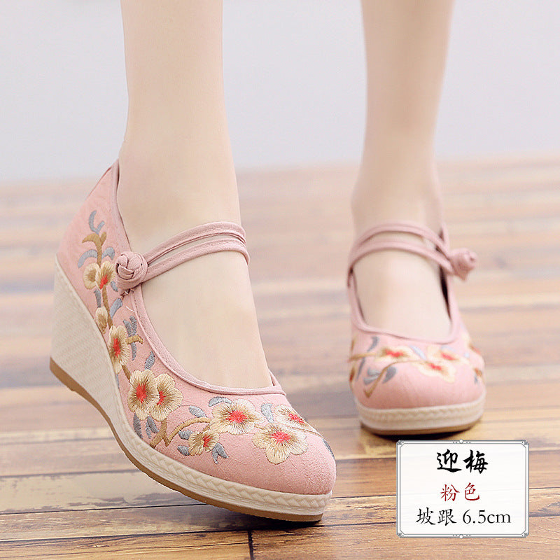 Yingmei Chunqiu new Jin Chenhua Gaohe Tongji embroidered shoes national wind shoes women's embroidered shoes Hanquen women's shoes