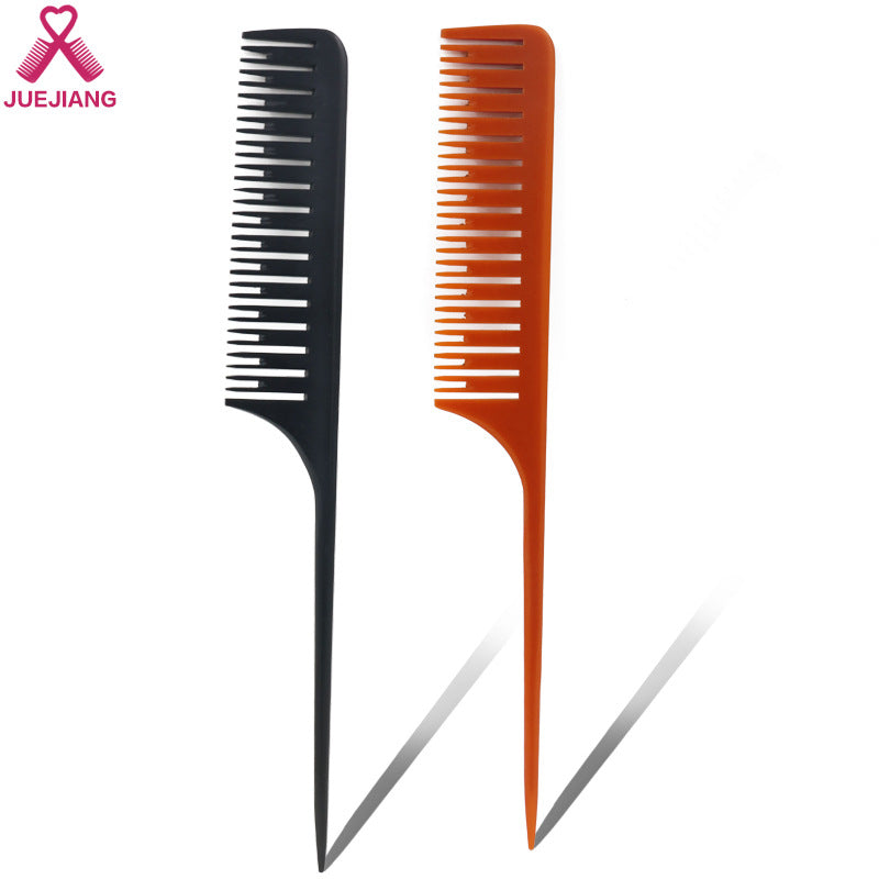 Factory direct supply resistant high temperature anti-static handmade electric wood comb-dyed hair styling rational comb comb hair tail hair salon cut hair new