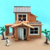 3D small house small mud madrs cover house children's toy architecture simulation brick block DIY handmade toys