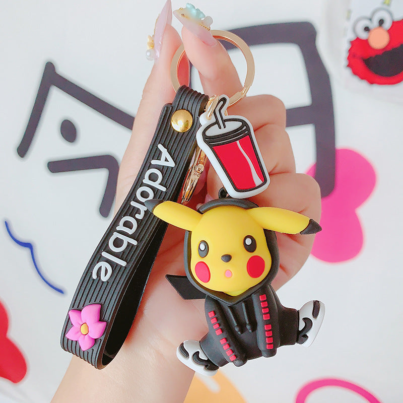 Cartoon Sweater Picksku doll Keychain pendant bag small cartoon key chain red creative bag cute