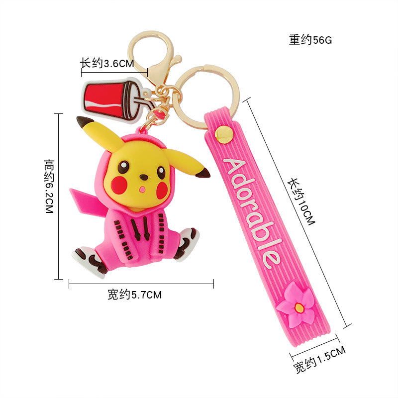 Cartoon Sweater Picksku doll Keychain pendant bag small cartoon key chain red creative bag cute