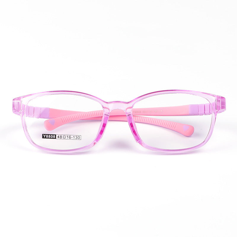 Silicone children's glasses frame sports glasses frame 4 12 years old boy girl elastic mirror primary school student glasses