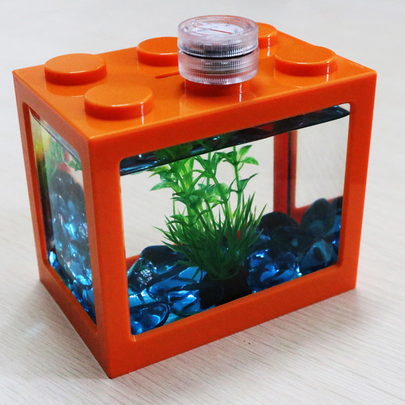 Wholesale Office Field Fish Cylinder Plastic Turtle Cylinder Living Room Home Small Desktop Acrylic Transparent Ecological Aquarium