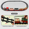 Simulation classical smoke train children electric rail car charging retro steam train boys music light