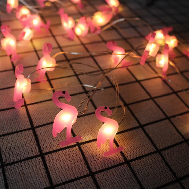 INS summer series 2 meters 20 light flamingop copper wire lamp battery light pineapple watermelon coconut tree stylus