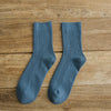 Autumn and winter socks double needle vertical socks solid color men's tube socks wild cotton men's socks business socks manufacturers wholesale