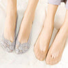 Socks Socks Summer ice silk ladies invisible socks lace new silicone non-slip shallow mouth sock set day solid color