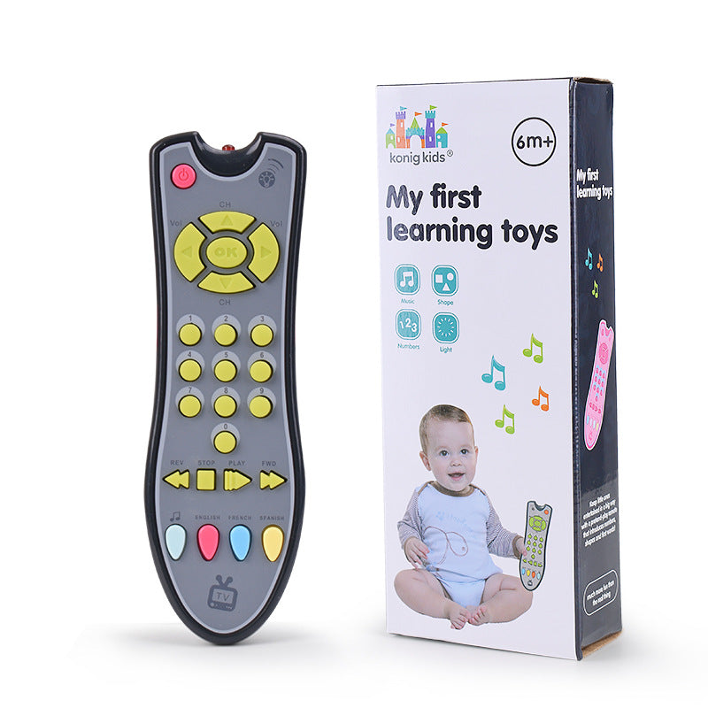 Infant TV simulation remote control children with music English learning remote control early education puzzle cognitive toys