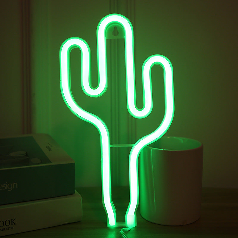 LED flamingo lamp stylus INS cactus neon light cloud neon moon flashlight night decoration lamp