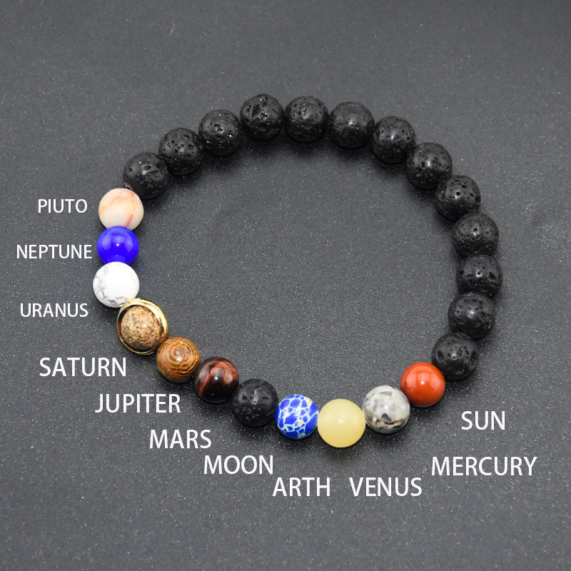 2020 new products universe galaxy solar system planetary jewelry men and women couple constellation bracelet agate bracelet bracelet