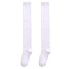 Japanese college wind-saving cotton thick black white strip length sock three bars over knee high stockings student sock manufacturers