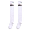 Japanese college wind-saving cotton thick black white strip length sock three bars over knee high stockings student sock manufacturers