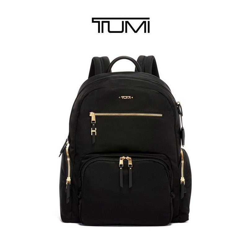 TUMI Titting two shoulder bag female 196300 nylon with real skin large capacity waterproof computer backpack travel bag