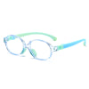 New children's anti-blue glasses fashion two-color silicone computer flat light frame glasses spot wholesale D-01