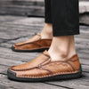 2021 men's shoes autumn flat peas men's shoes light fashion casual leather shoes large size round head set men's shoes