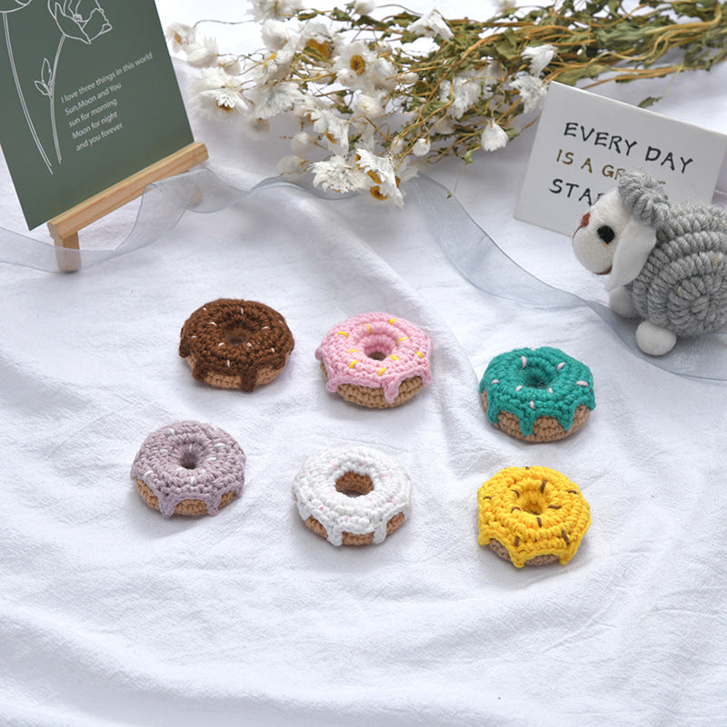 Factory direct supply Japanese new yarn weaving donut girl hairjet scarf DIY decoration accessories wholesale