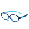 New children's anti-blue glasses fashion two-color silicone computer flat light frame glasses spot wholesale D-01