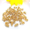 14K 18K package gold bead buckle jewelry pearl buckle micro-collar crown buckle pendant needle pearl buckle material