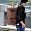 Korean version of the canvas shoulder bag men's trend student bags youth travel bag computer large capacity backpack