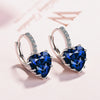 Korean version of the fashion earrings female heart-shaped zircon ear buckle fashion temperament simple earrings wholesale