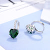 Korean version of the fashion earrings female heart-shaped zircon ear buckle fashion temperament simple earrings wholesale