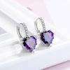 Korean version of the fashion earrings female heart-shaped zircon ear buckle fashion temperament simple earrings wholesale