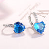 Korean version of the fashion earrings female heart-shaped zircon ear buckle fashion temperament simple earrings wholesale