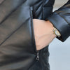 Winter new Haining leather men's down jacket short slim Korean version of the mink fur collar jacket warm coat