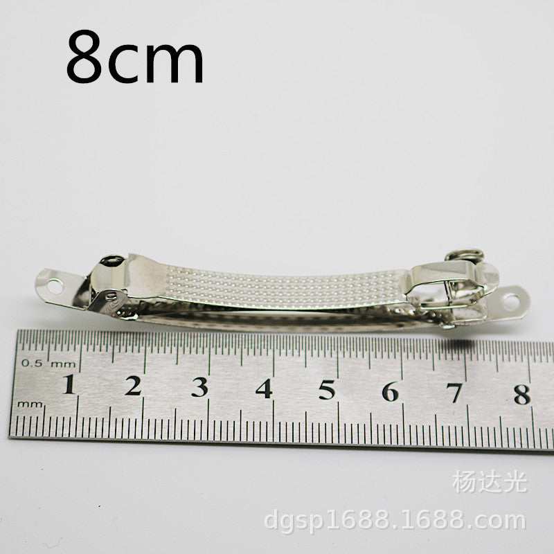 6cm 8cm10cm Korean version of the net pocket steel clip automatic sandwich manganese steel hairpin DIY headband accessories manufacturers