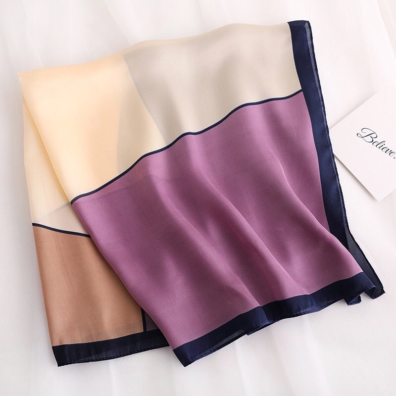 70*70cm Fashion Silk Satin Hair Scarf Women Handkerchief Printed Female Square Head Bandana Small Neck muffler hijab lady girl