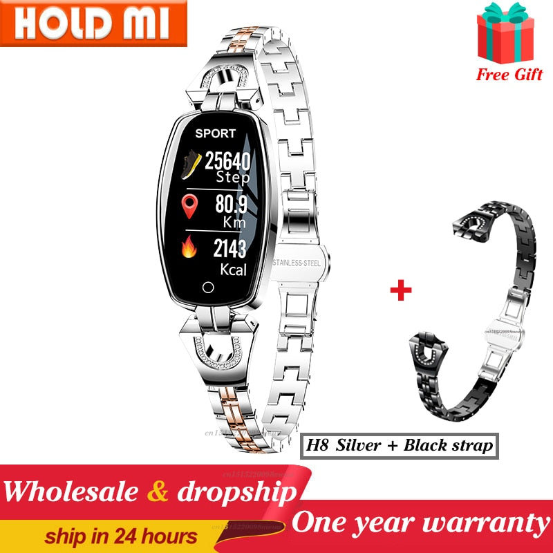 2021 H8 and H8 pro Women Smartwatch Heart Rate Monitor Blood Pressure Smart watch Band  Fitness Tracker lady bracelet Wristband