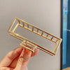 2021 New Women Elegant Gold Silver Hollow Geometric Metal Hair Claw Vintage Hair Clips Headband Hairpin Fashion Hair Accessories