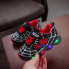 Led luminous Spiderman Kids Shoes for boys girls Light Children Luminous baby Sneakers mesh sport Boy Girl Led Light Shoes