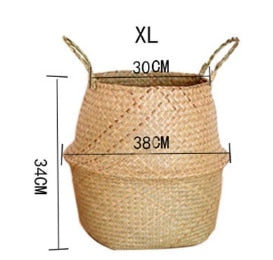 Seaweed Wicker Basket Rattan Hanging Flowerpot Flowerpot Dirty Clothes Dirty Clothes Basket Storage Basket   WF1015